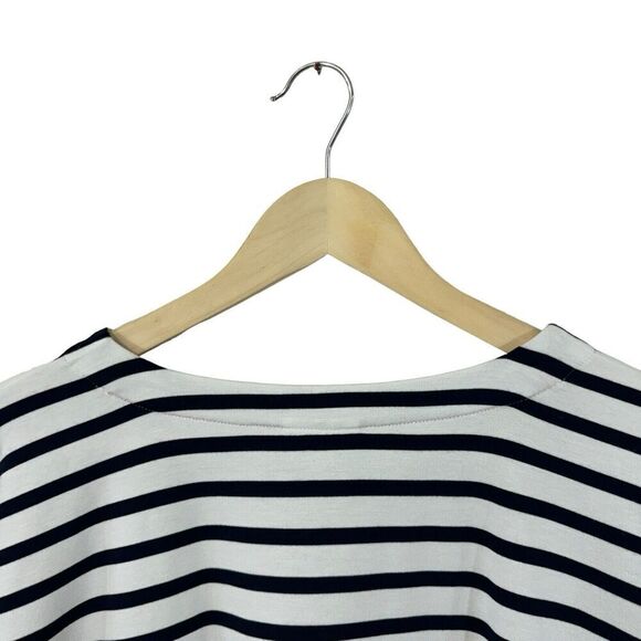 J Jill Medium Top Striped Pullover Black & White Long Sleeve Womens - Picture 15 of 16